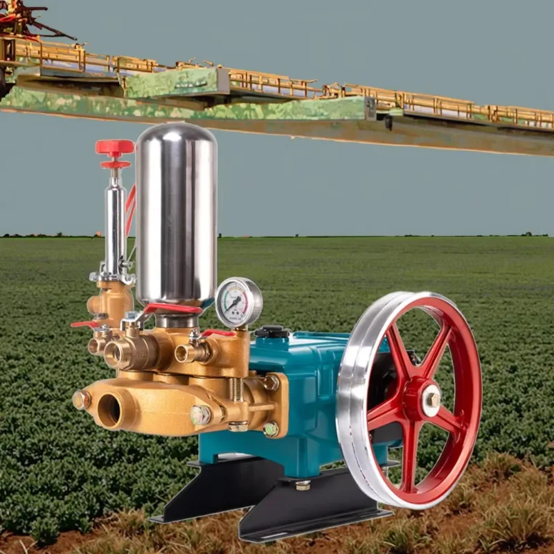 High-pressure agricultural three-cylinder pump fat-free pesticide applicator with high-pressure spray pump head