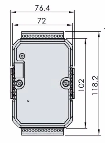 8AI, 2AO, 4DO Módulo de E/S remoto analógico Porta RS-485485 (A-1010)