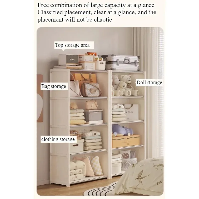 Bücherregal Transparentes, Staubdichtes, Einfaches Bücherregal, Frei Kombinierbarer Bodenregal-Schrank, Platzsparend, Mietregal – Detail 7