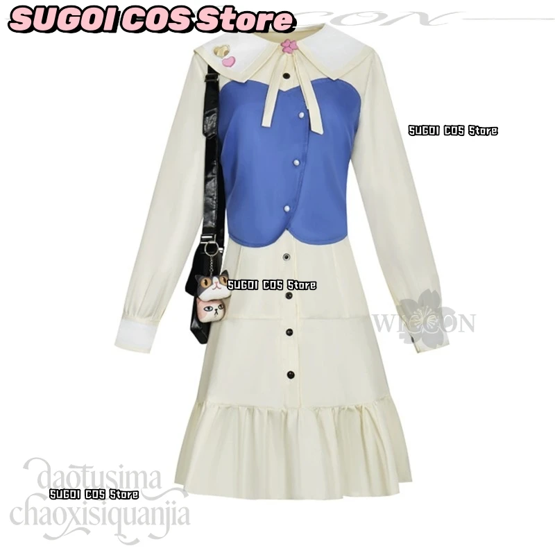 CR6.24*Open Up My feelings! Costume Momoi Airi Kawaii Dress Cute Bag Earring Bow JK Wigs Halloween Cosplay Anime Project Sekai view 3