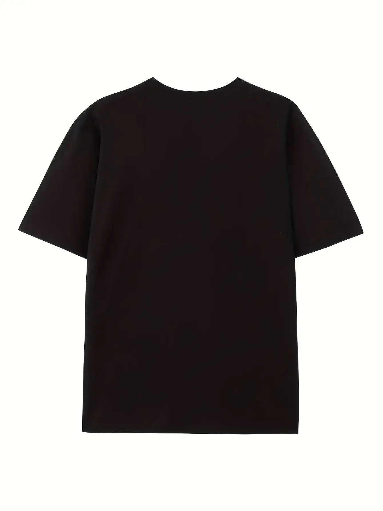 Shaved Head Graphic T-Shirt for Men - Unique Artistic Design with Greenish Hue Print, Eye-Catching Black Background, Casual Crew Neck Short Sleeve Tee - Perfect for Everyday Wear and Creative Style Enthusiasts