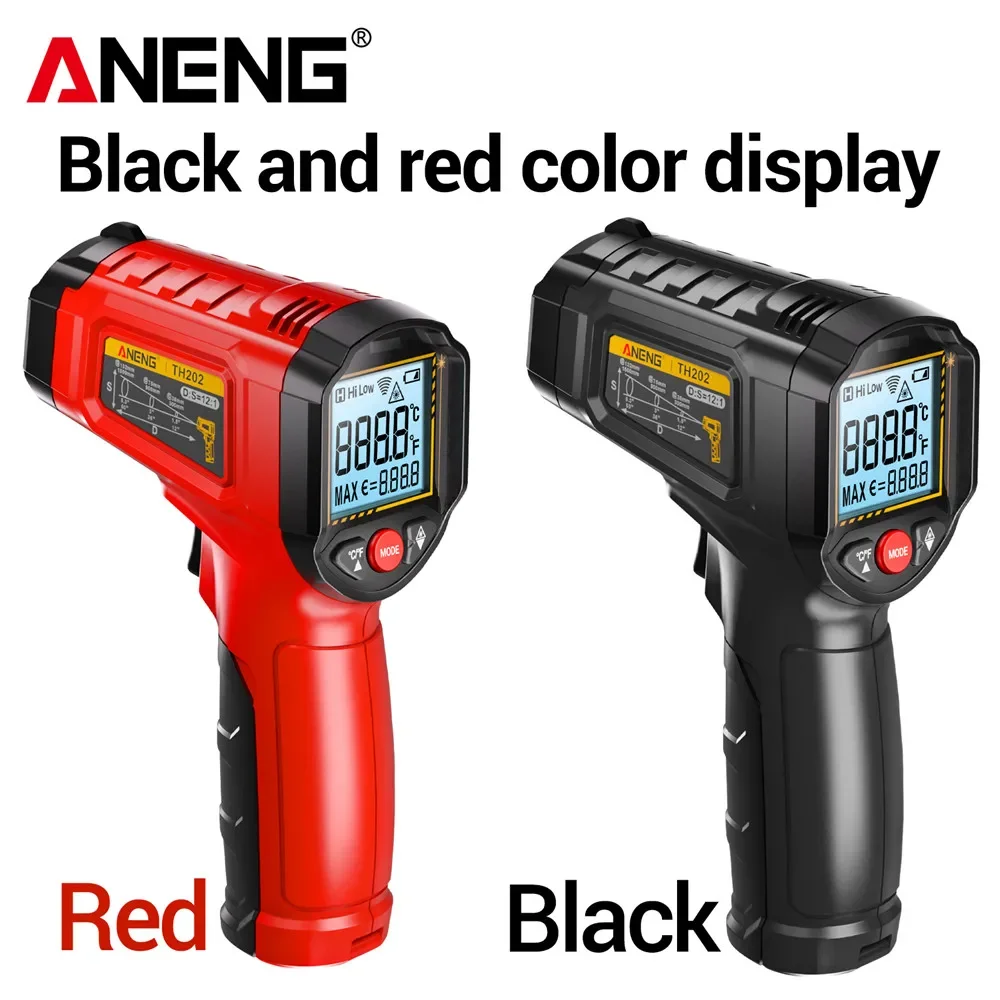 ANENG TH202 Infrared Non-Contact Thermometer Gun Handheld -50~600℃ Temperature High-Precision Digital Display Screen Tester Tool
