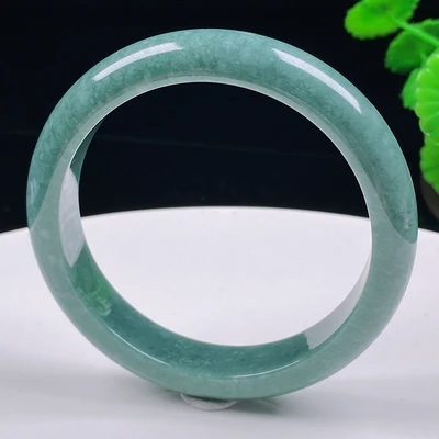 Natural Burmese Emerald Oil Green 54mm-64mm Bracelet Elegant Princess Jewelry for Mom and Girlfriend