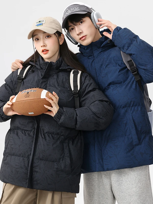 معطف الطالب المبطن الدافئ المقاوم للرياح من ألياف البوليستر، غطاء للرأس، مناسب للشتاء...