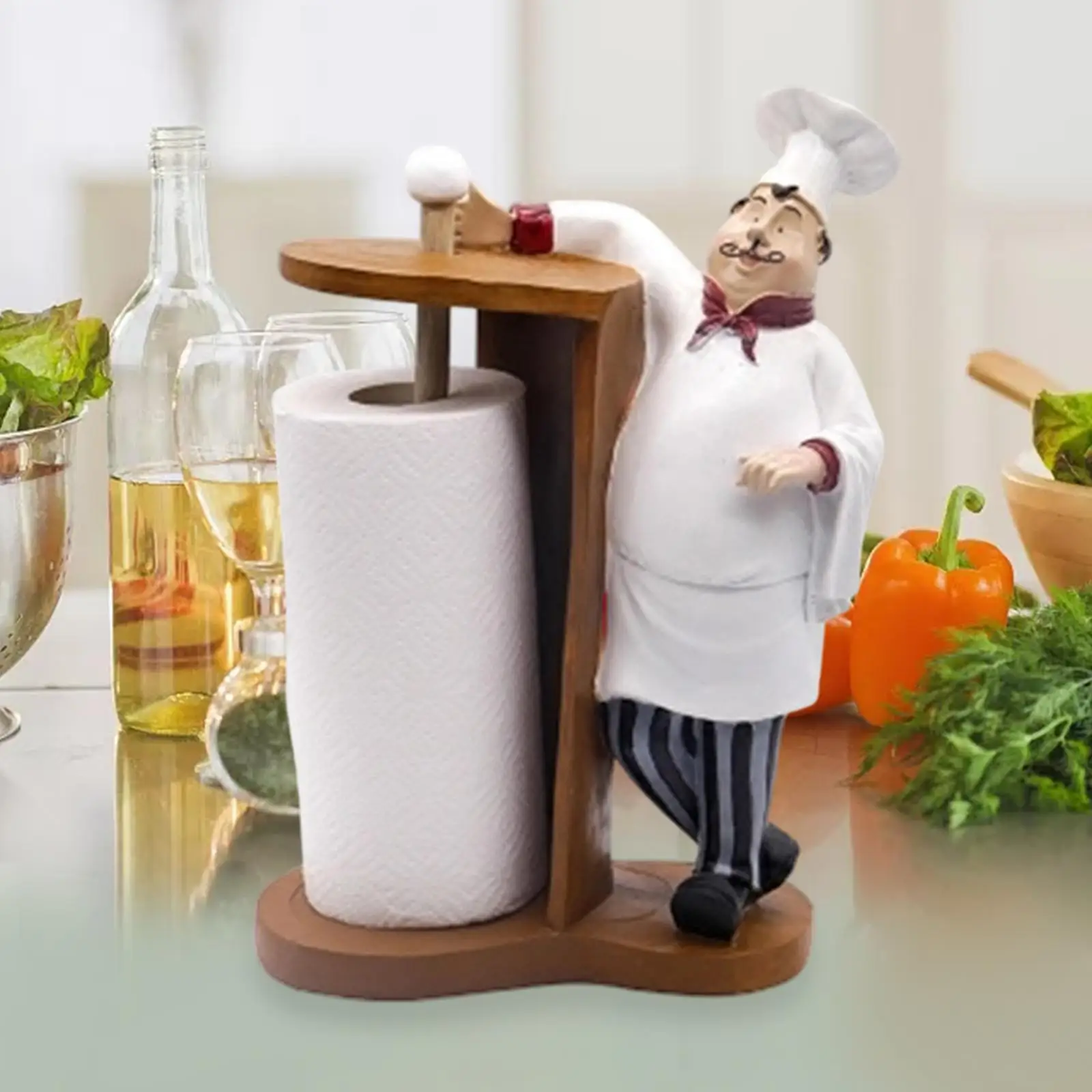 Desktop Chef Roll Paper Holder Vertical Kitchen Paper Towel Stand Household