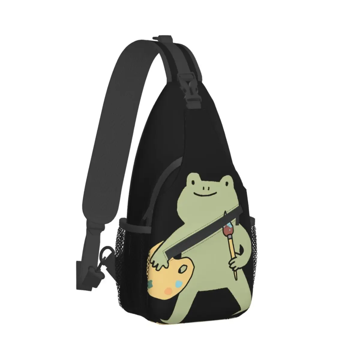 

Frog Artist Crossbody Chest Bags Pockets Travel Pack Messenger Sports Teens Shoulder Bag Unisex