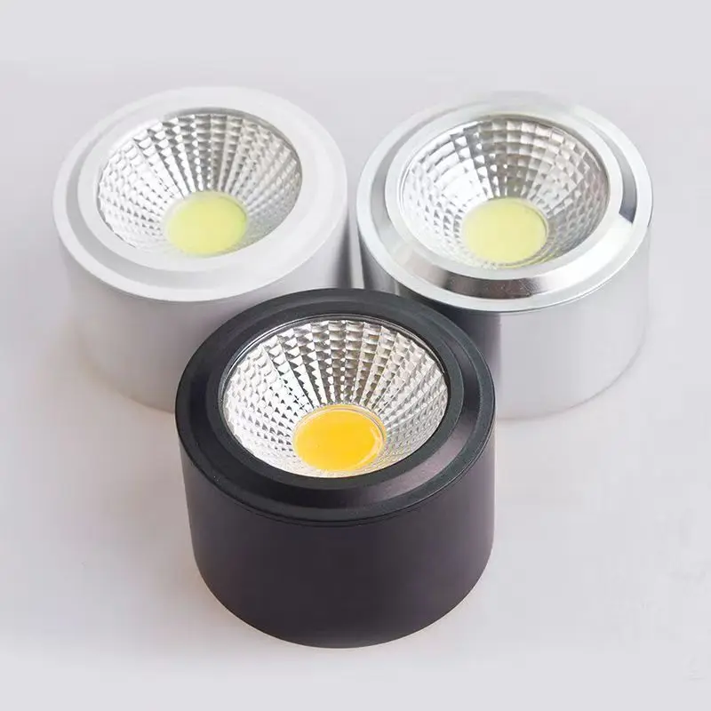 2pcs Surface Mounted Dimmable COB Spotlight Black White 7W 10W 3000K 4000K 6000K Indoor Lighting Home Decor LED Ceiling lamp