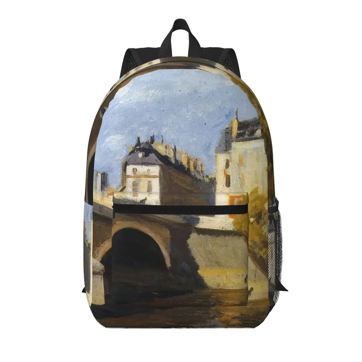 Bridge On The Seine 1909 - Edward Hopper Student Backpack School Bag Hiking Travel Daypack for Boys Girls Bookbag Shoulder Bags