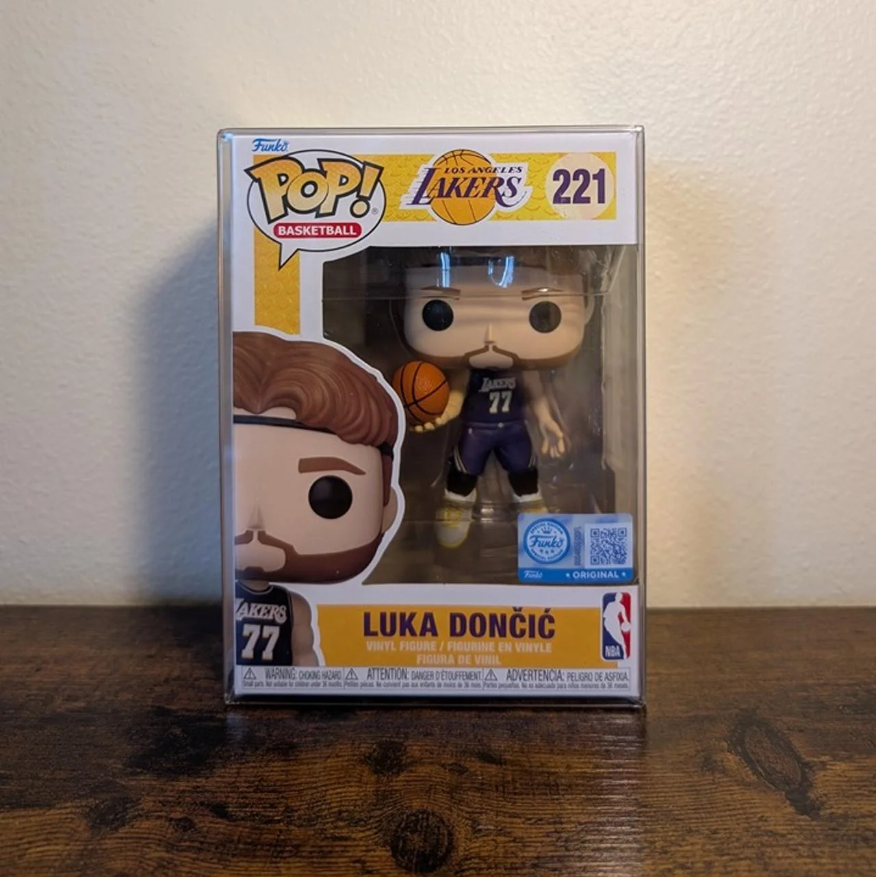 Funko Pop NBA Luka Dončić 2025 Statement Edition Uniform Vinyl Figure 221 Officially Licensed Collectible Desktop Decor Gift