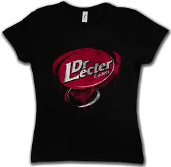 DR. LECTER WOMEN T-SHIRT Hannibal Fun Shirt Pepper Drink Red Logo Dragon Movie