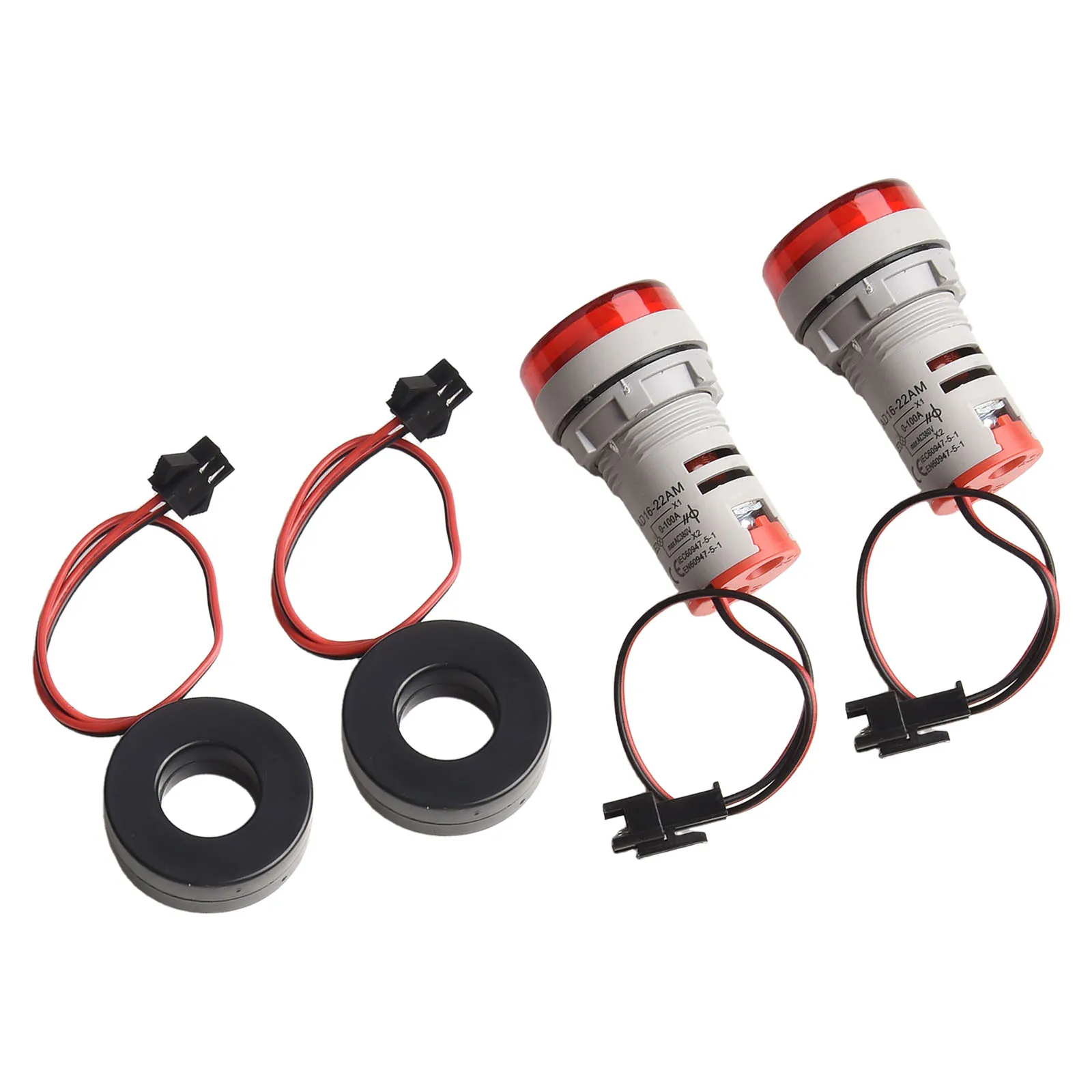 

Twin Pack Of Round Ammeters Featuring Bright LEDs For Enhanced Visibility When Measuring Alternating Currents Efficiently