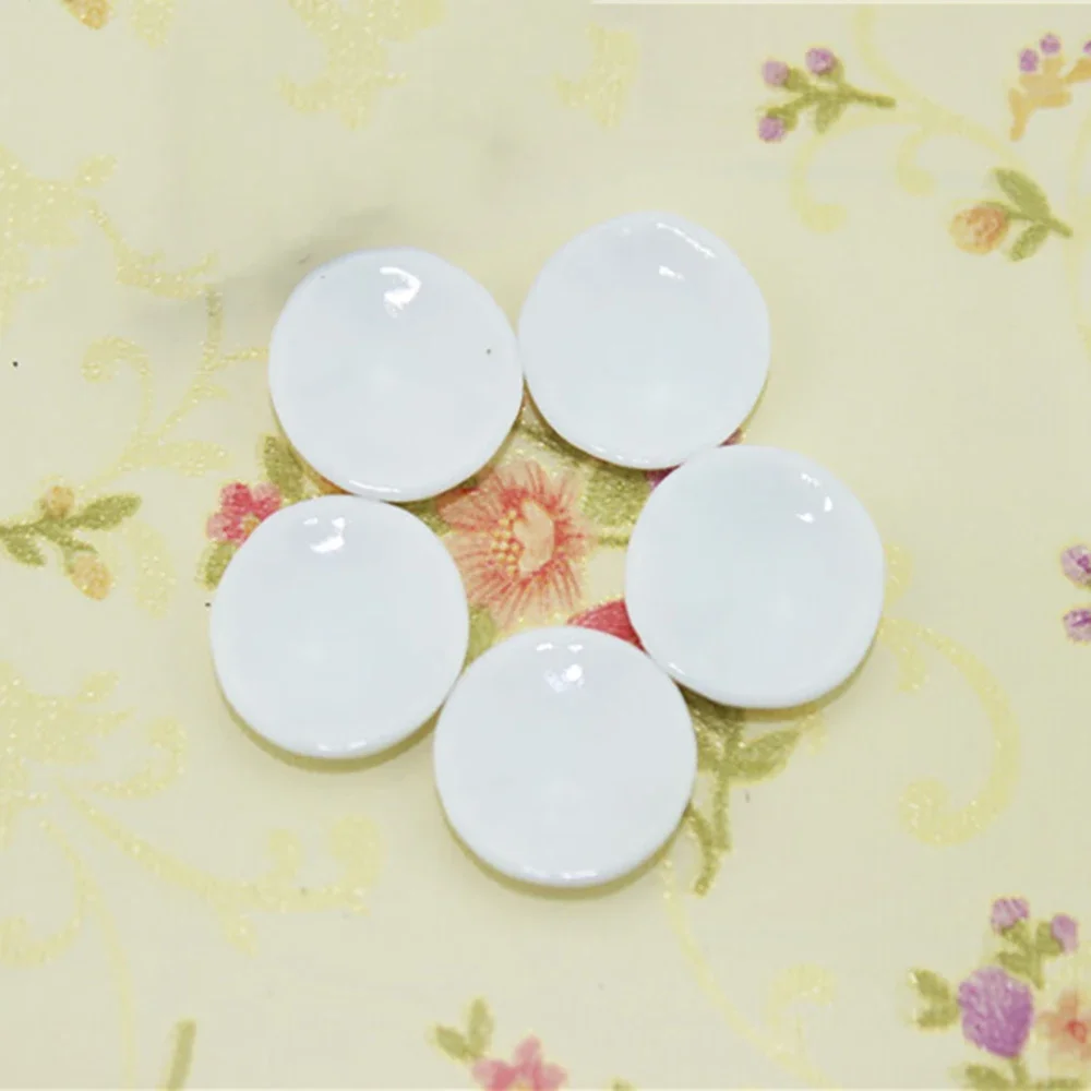 5Pcs 1/12 Dollhouse Miniature Accessories Mini Ceramic Food Plate Kitchen Fruit Dish Model Toy for Doll House Decoration ob11