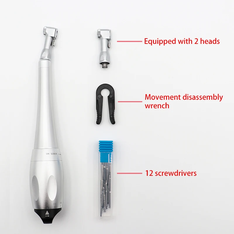 Dental Implant Torque Wrench Color Options Universal Dentistry Latch Head with Screw Driver Contra Angle Prosthetic Kit