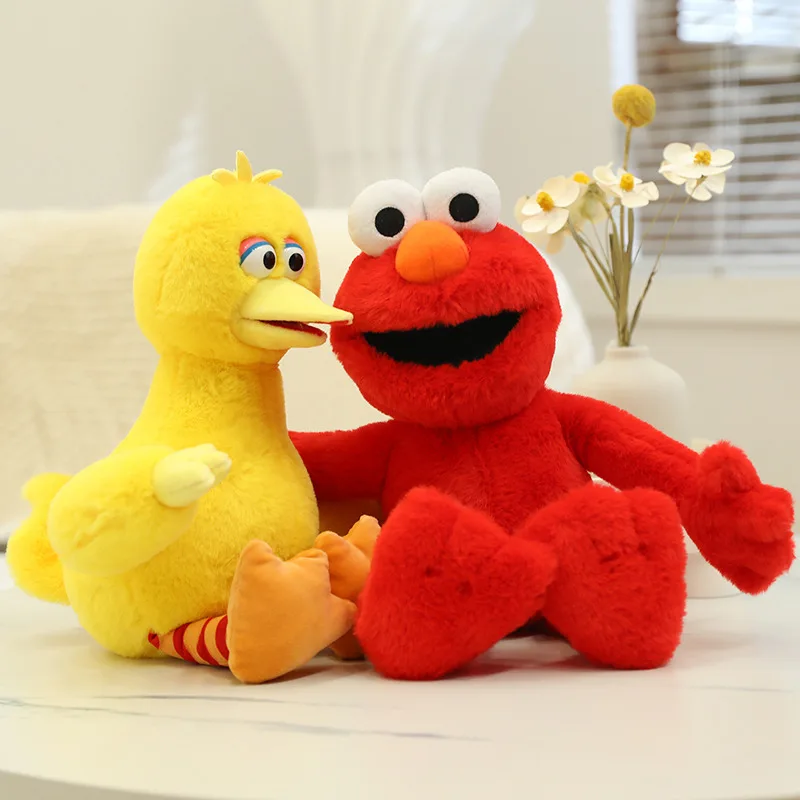 Cartoon 30cm Sesame Street Plush Doll Red Elmo Blue Cookie Guy Yellow Big Bird Plush Toys Super Soft Children's Birthday Gift