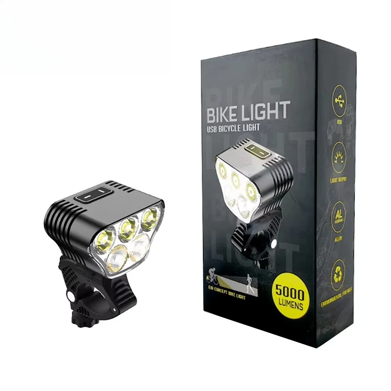 

M5 Highlight 8000 люмен 6-12 В велосипедный фонарь пять светодиодных велосипедных фонарей IPX4 Топ водонепроницаемые аксессуары для электрического велосипеда