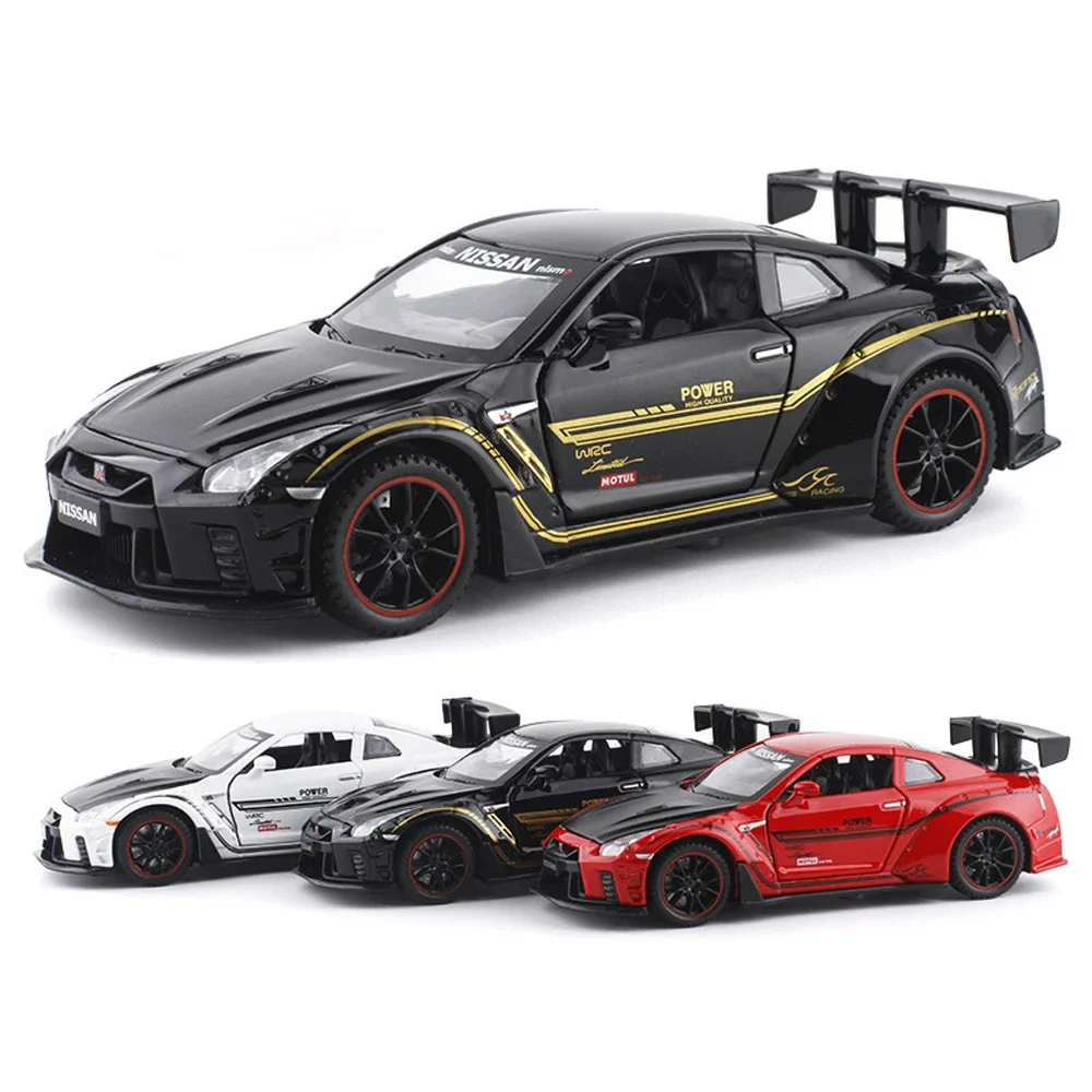 Scale 1:32 Nissan GTR R35 Metal Diecast Alloy Racing Toys Cars Models Trucks For Boys Children Kids Vehicles Hobbies Collection