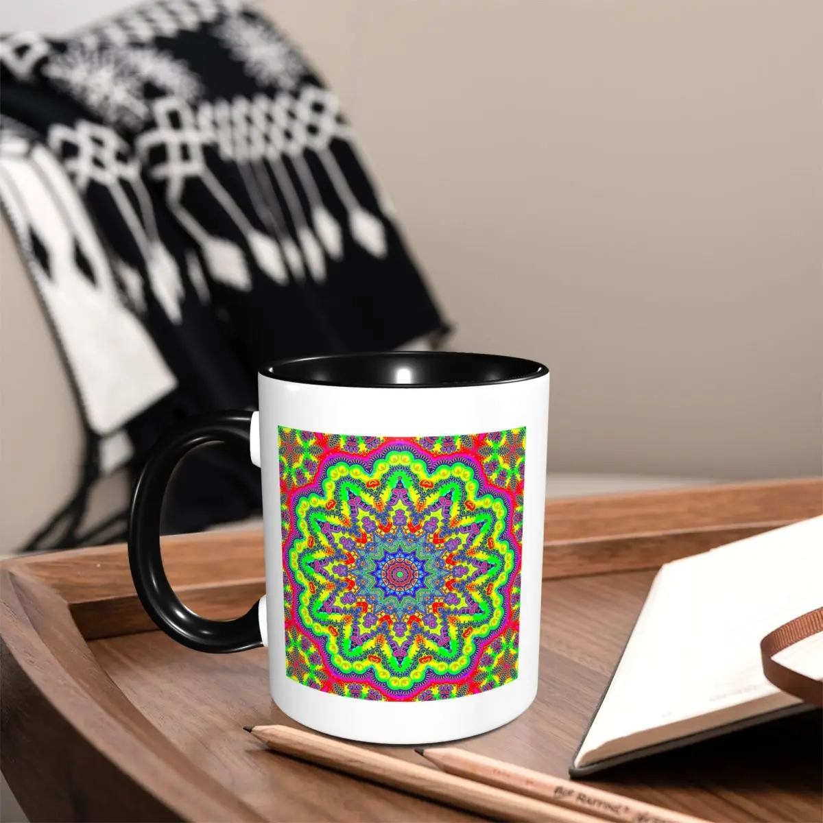 Psychedelic Trippy Acid LSD Art Mug Funny Ceramic Coffee Cups Tea Mugs Milk Cup Drinkware Gifts for Friends