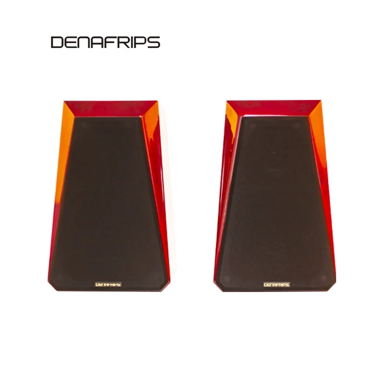 مكبرات صوت Denafrips Poseidon ثنائية الاتجاه على رف الكتب - صوت ستيريو HiFi، نظام صوتي ممتاز للمسرح المنزلي