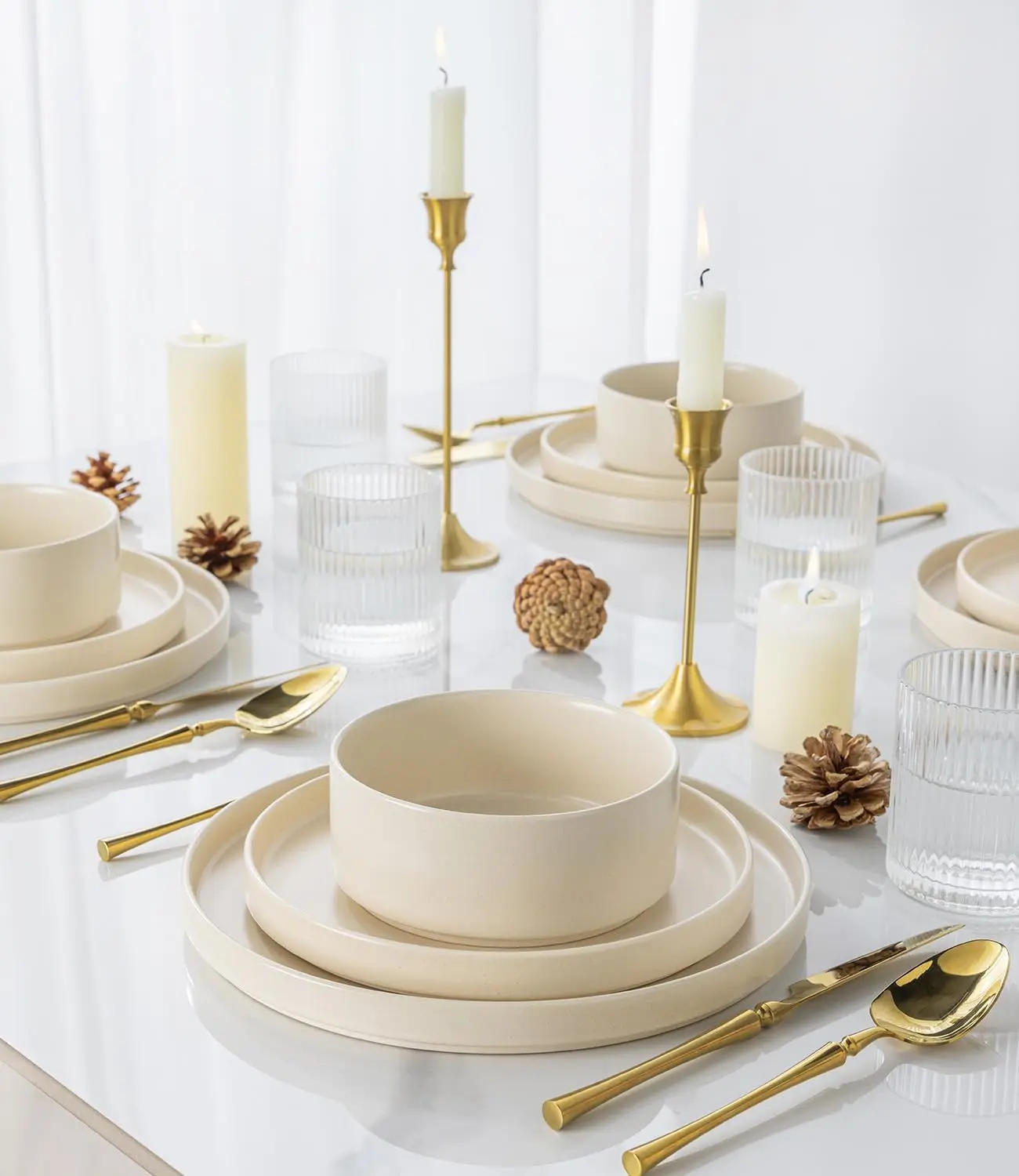 Наборы керамической посуды на 8 штук, набор тарелок и мисок ручной работы с реактивной глазурью, устойчивый к царапинам набор посуды, духовка и микро