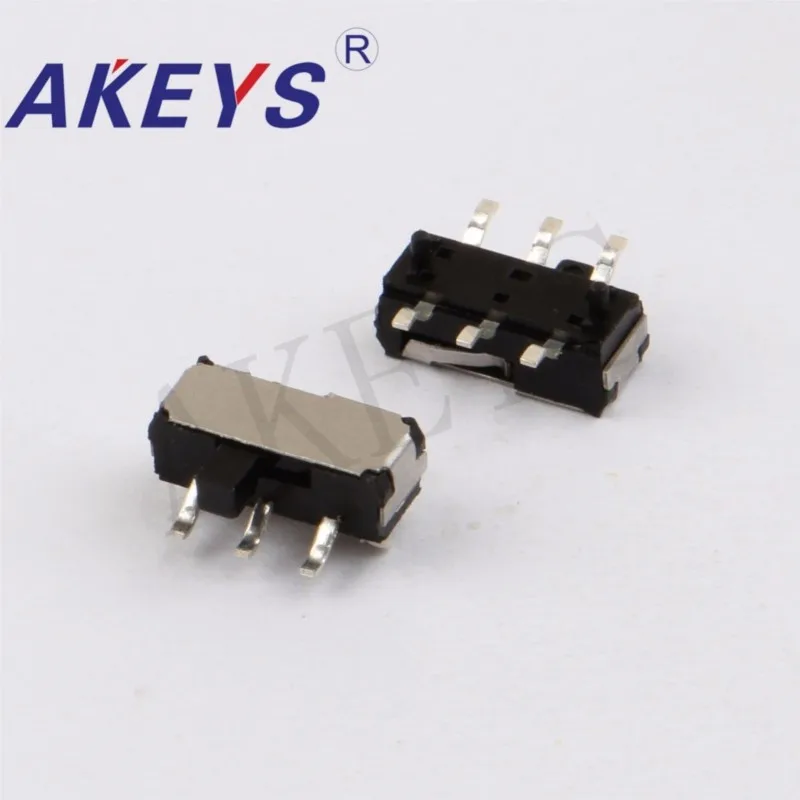 10PCS MSKT-22D14 MINI slide switch 2P2T DPDT SMD SMT 6 pin side slide mini toggle switches with fixed pin