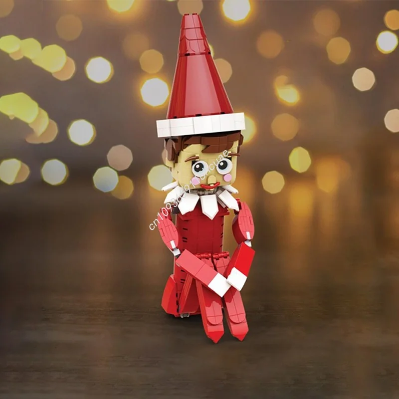 474 قطعة MOC قزم الرف الموسمية عيد الميلاد نموذج اللبنات البناء تجميع DIY بها بنفسك فكرة هدية الكريسماس اللعب عيد ميلاد #4