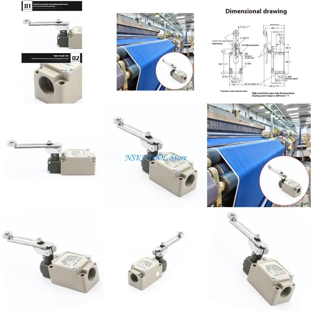 

L8RC Waterproof Limit Movement Strokes Limit Switches Stainless Steels Roller Head Travel Switches For Industrial Use