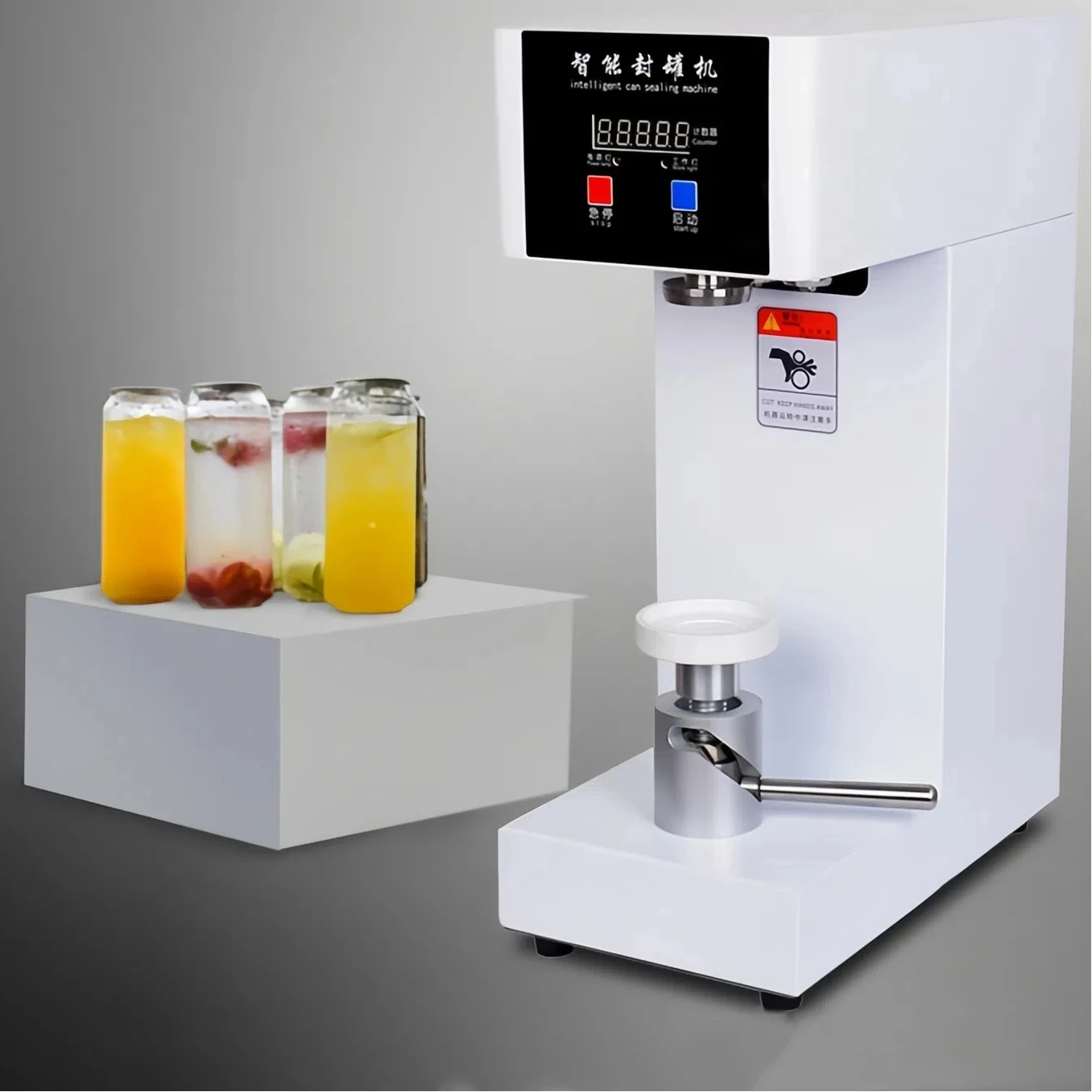 QLS-180 AutomaticMachine Aluminum Beer Can Sealer Milk Sealing Machine Beverage Bottle Sealing Machine