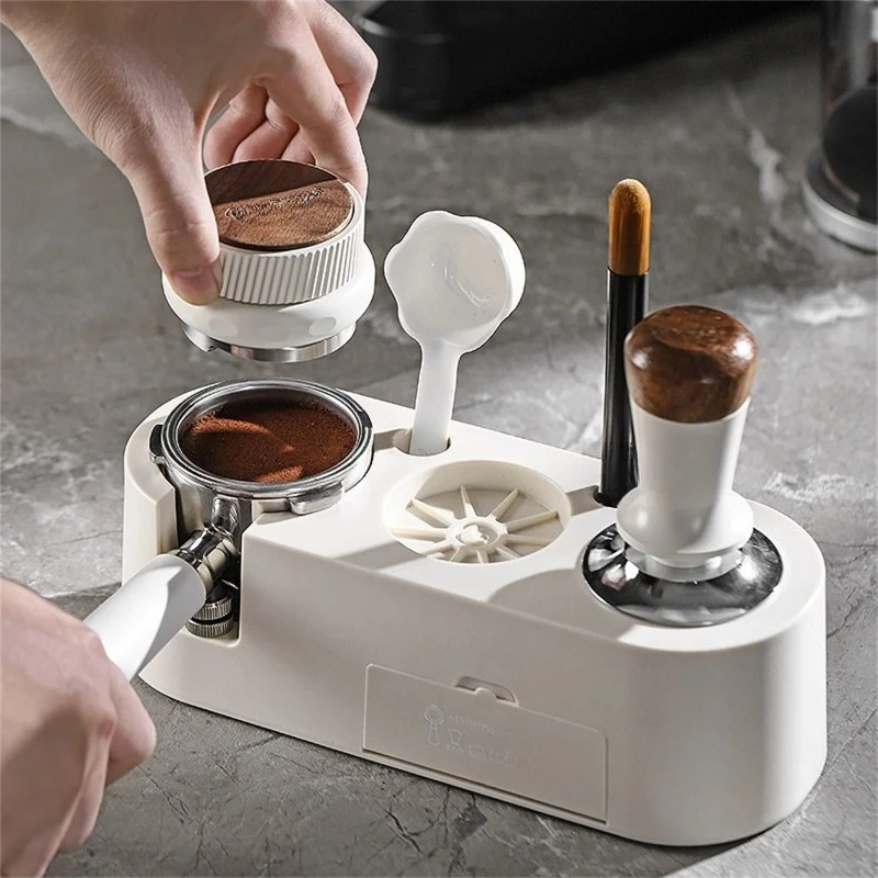 Fit 51/53/54/58mm Coffee Station Holder  Multifunction Espresso Tamper Station Set Adjustable Height Distributor Organizer