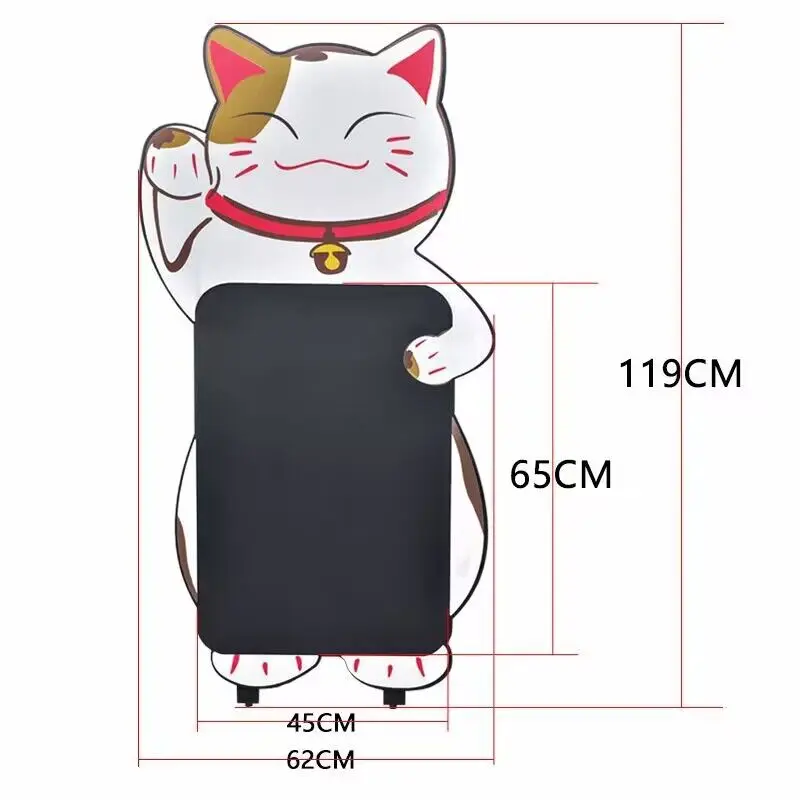 Wooden Cat Floor Type Blackboard Windproof Poster Rack Billboard Shopping Mall Advertising Promotion Rack Display Rack Signboard