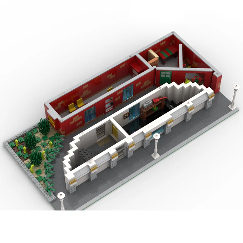 Moc Building Blocks Grande casa modulare con negozi e appartamenti multipli Tecnologia modello Mattoni Giocattoli di assemblaggio fai-da-te Regali di festa