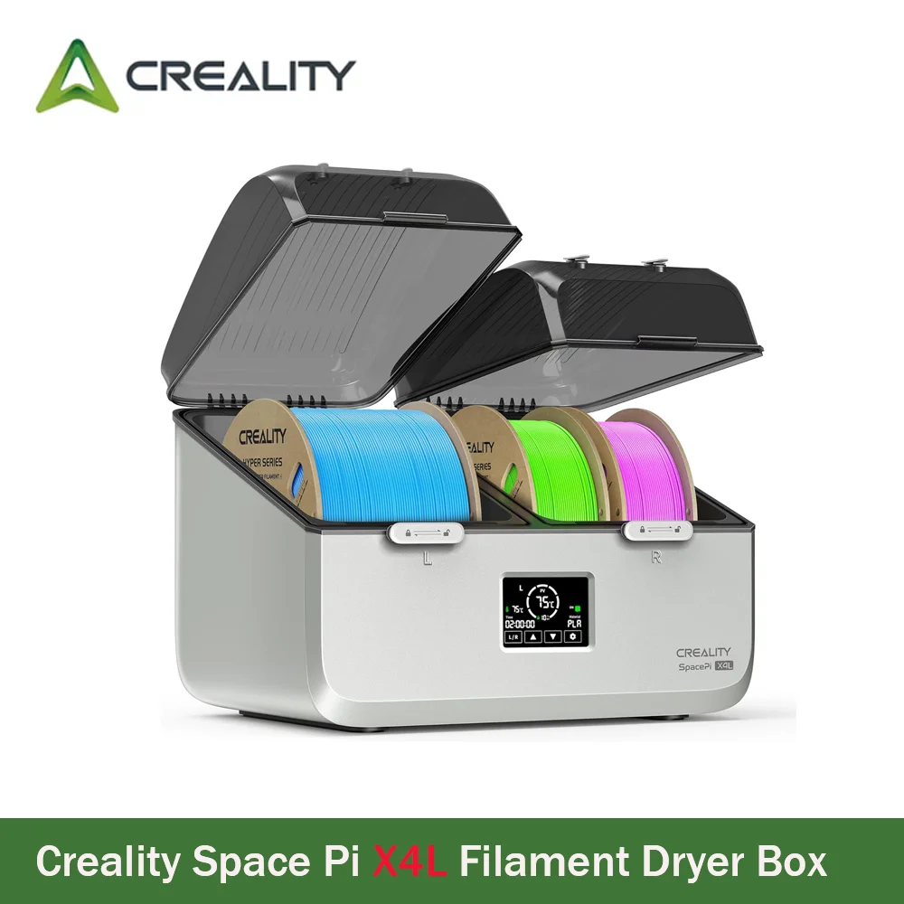 

Сушилка для филамента Creality Space Pi X4L, две независимые камеры, 75 ° Нагреватель C, умный энергосберегающий режим, совместим с PLA, PETG, TPU и т.д.