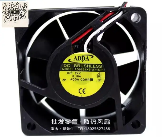 

Ltsf For ADDA AD06024XB-A71GP DC 24V 0.18A 60x60x25mm 3-Wire Server Cooling Fan
