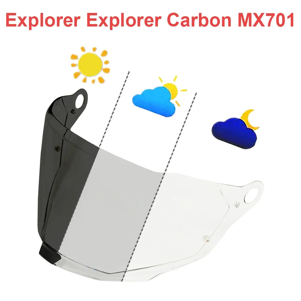 

MX701 козырек для шлема, фотохромные линзы для LS2 Explorer Explorer, карбоновая замена, ветрозащитный анти-УФ-защитный Visière, мотозащитный щиток для лица
