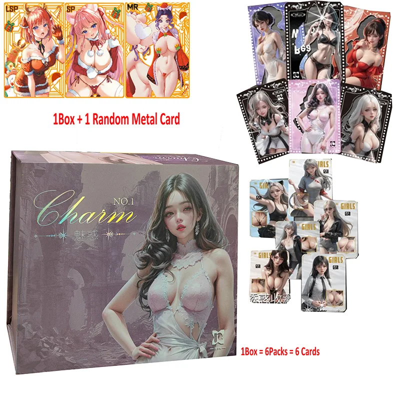 

2024 New Goddess Story Charm Cards Metal Card Brick Girl Party Booster Box Rare Collection Card Children's Toy Gift