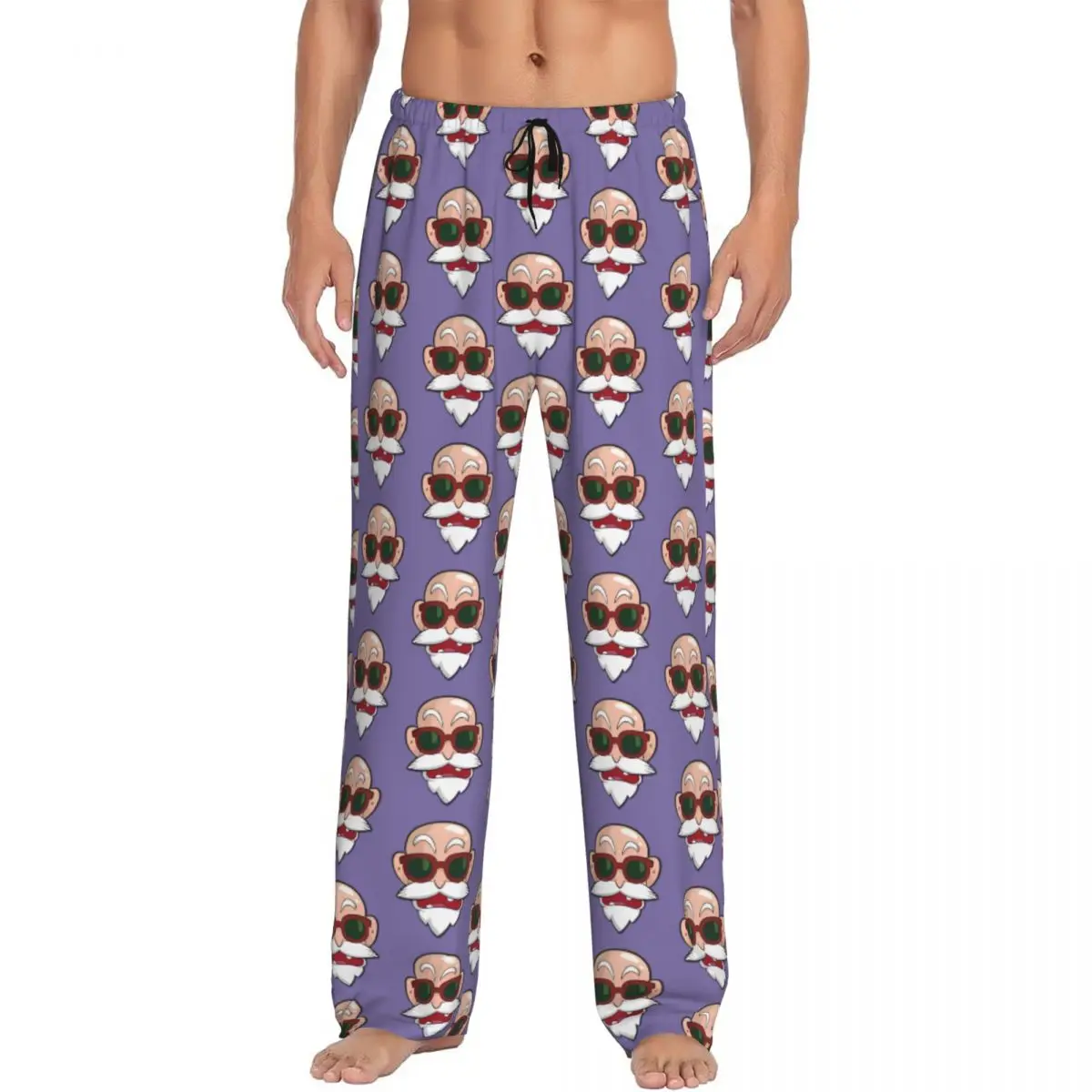 

Custom Printed D-Dragon B-Ball Masters Roshis Pajama Pants Men's Hip Hop Cool Anime Sleep Sleepwear Bottoms with Pockets