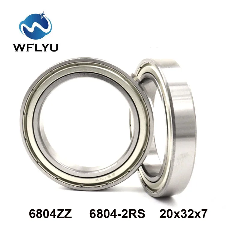 

WFLYU 6804ZZ 6804-2RS Ball Bearing 20x32x7 mm 10PCS ABEC-7 Metric Slim Thin Section 61804Z 6804 RS ZZ Ball Bearings 6804Z