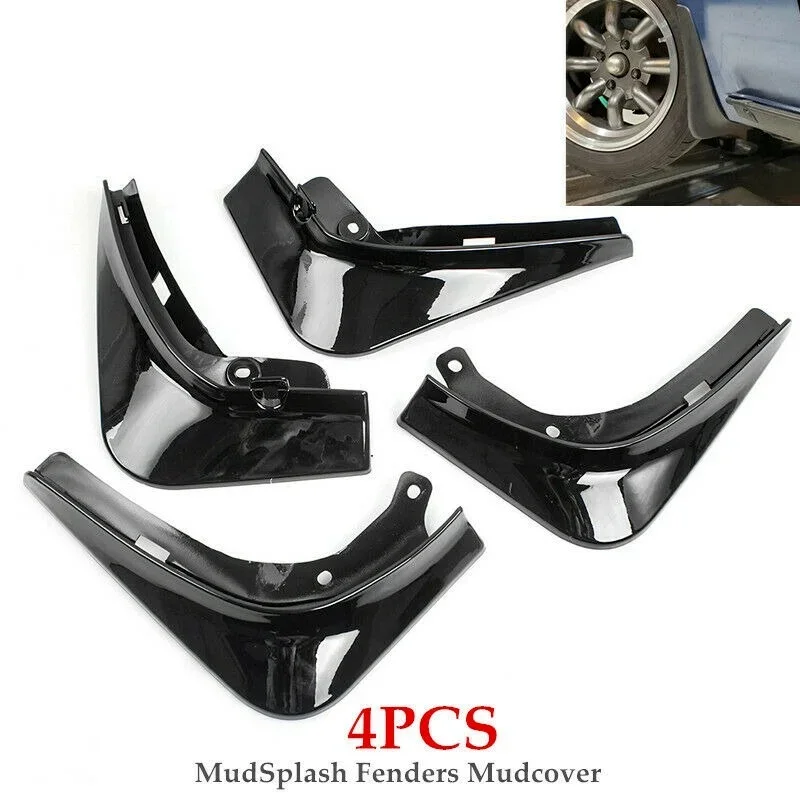 4x Modified Solid Plastic Mud Flaps MudSplash Fenders Mudcover W/Screws Durable