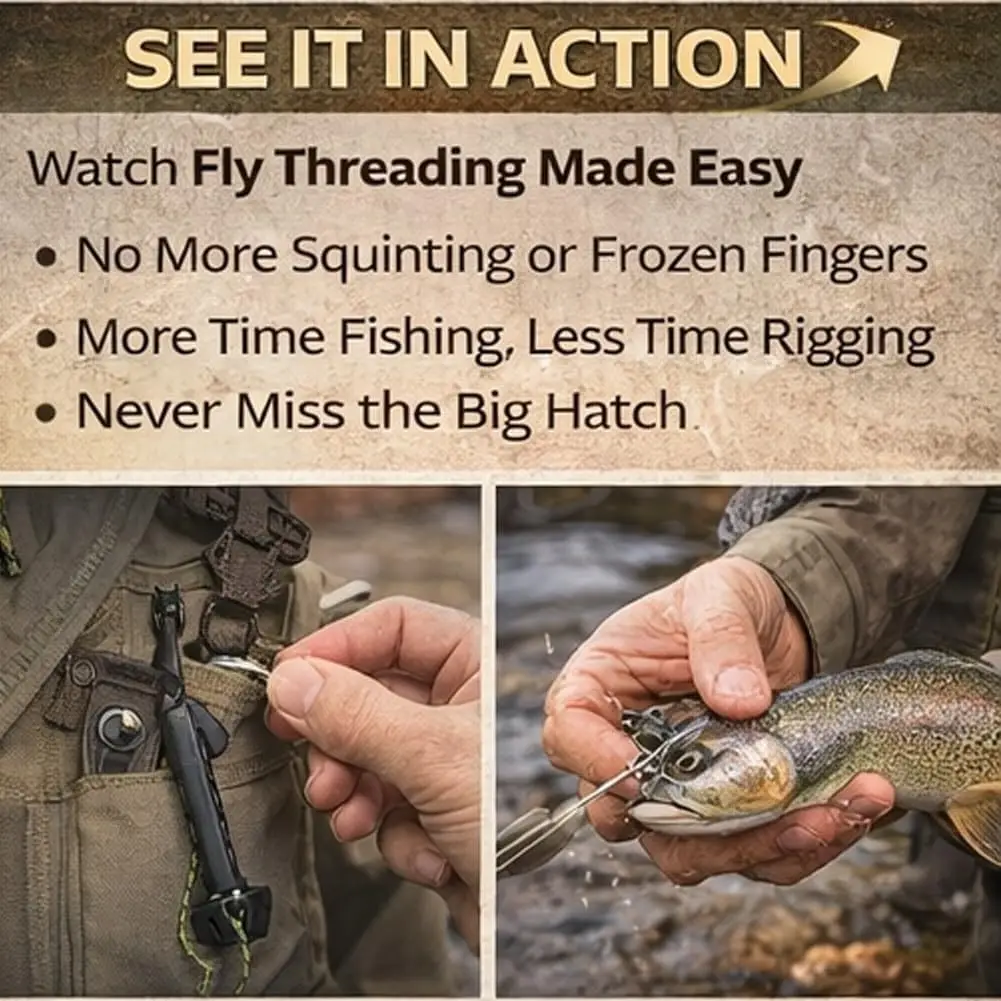 Portable Magnetic Fly Threader Easy Fast Fly Fishing Line Threader Tool for Small Flies Tippet Fly Tying Fishing Tools 2026 New - view 6
