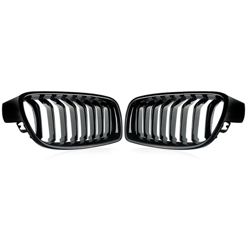 Xvip glänzender Double Line Style Front stoßstangen grill für BMW 3er F30 F31 F35 2013-19 320i 325i 328i Silber Diamant grill – Detail 6