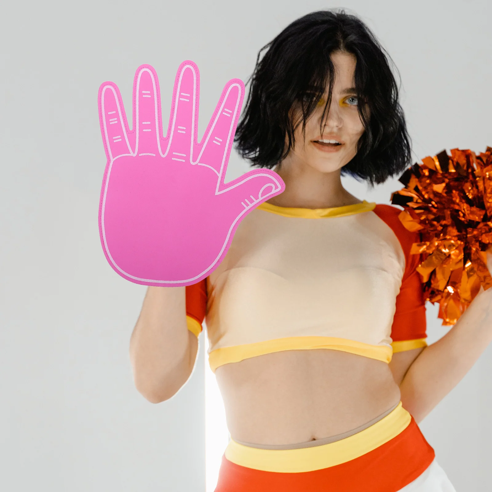 

Giant Foam Hand Cheerleading Gloves Separated Fingers Soft Durable Eva For Sports Events Parties Football Fan Accessories
