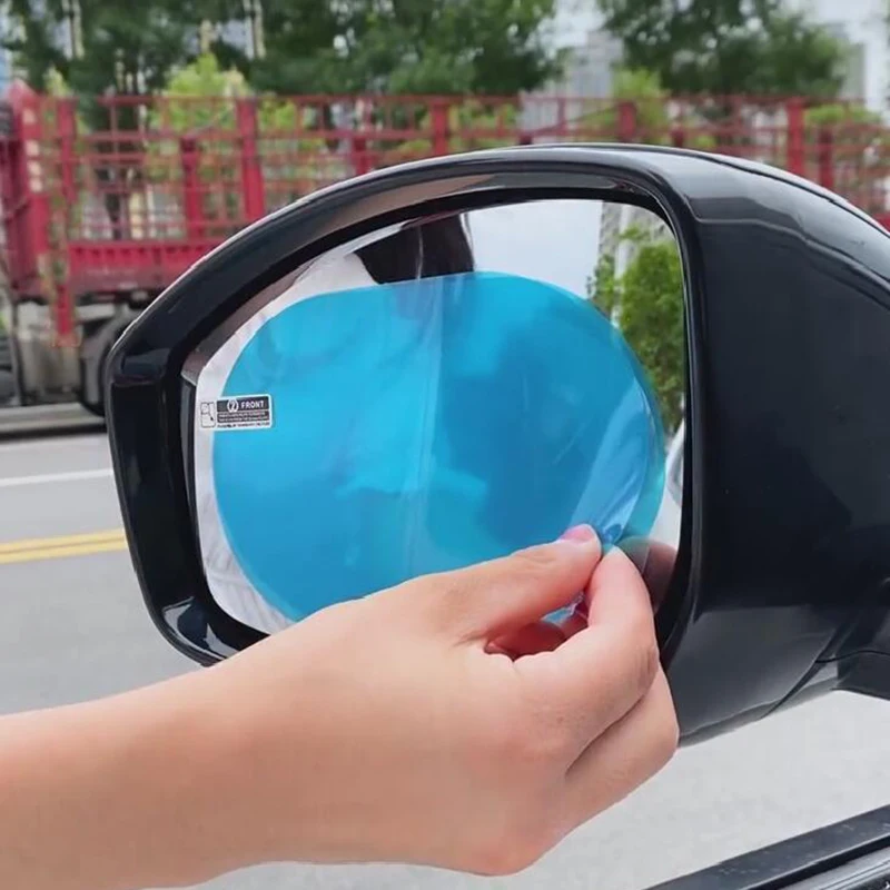 2 Pcs Car Rear Mirror Protective Film Anti Fog Window Clear Rainproof Rear View Mirror Protective Soft Film Auto Accessories