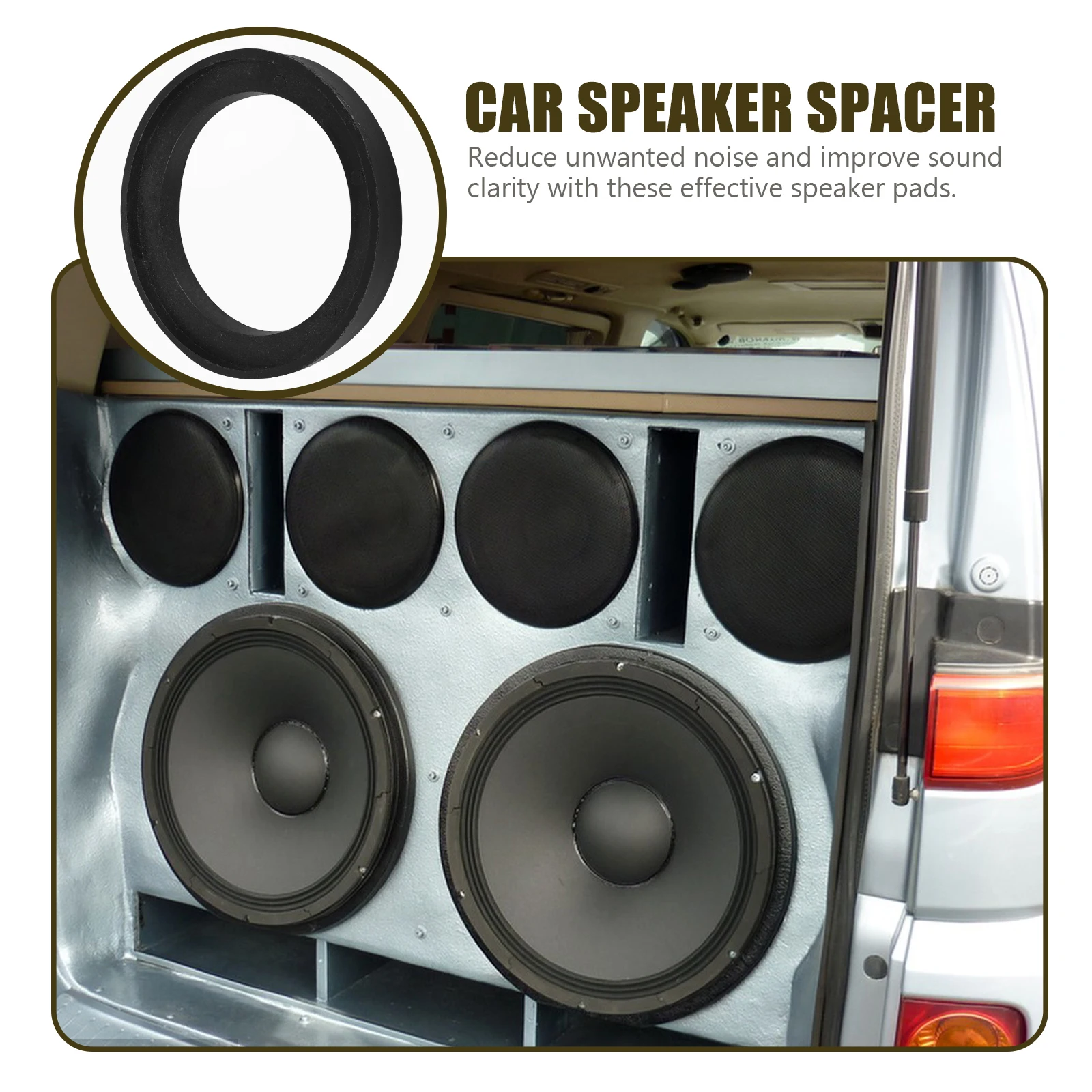 

3.5 Inch Car Speaker Spacer Bracket Base Plastic Pad for 3.5in Audio Horn Sound System Sturdy Installation