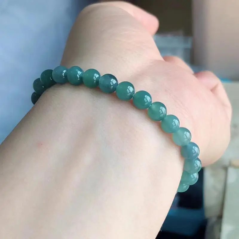 

Grade A Myanmar Jadeite Blue Water Jade Bracelet Women Healing Gemstone Fine Jewelry Genuine Natural Burma Jade Bangle Bracelets