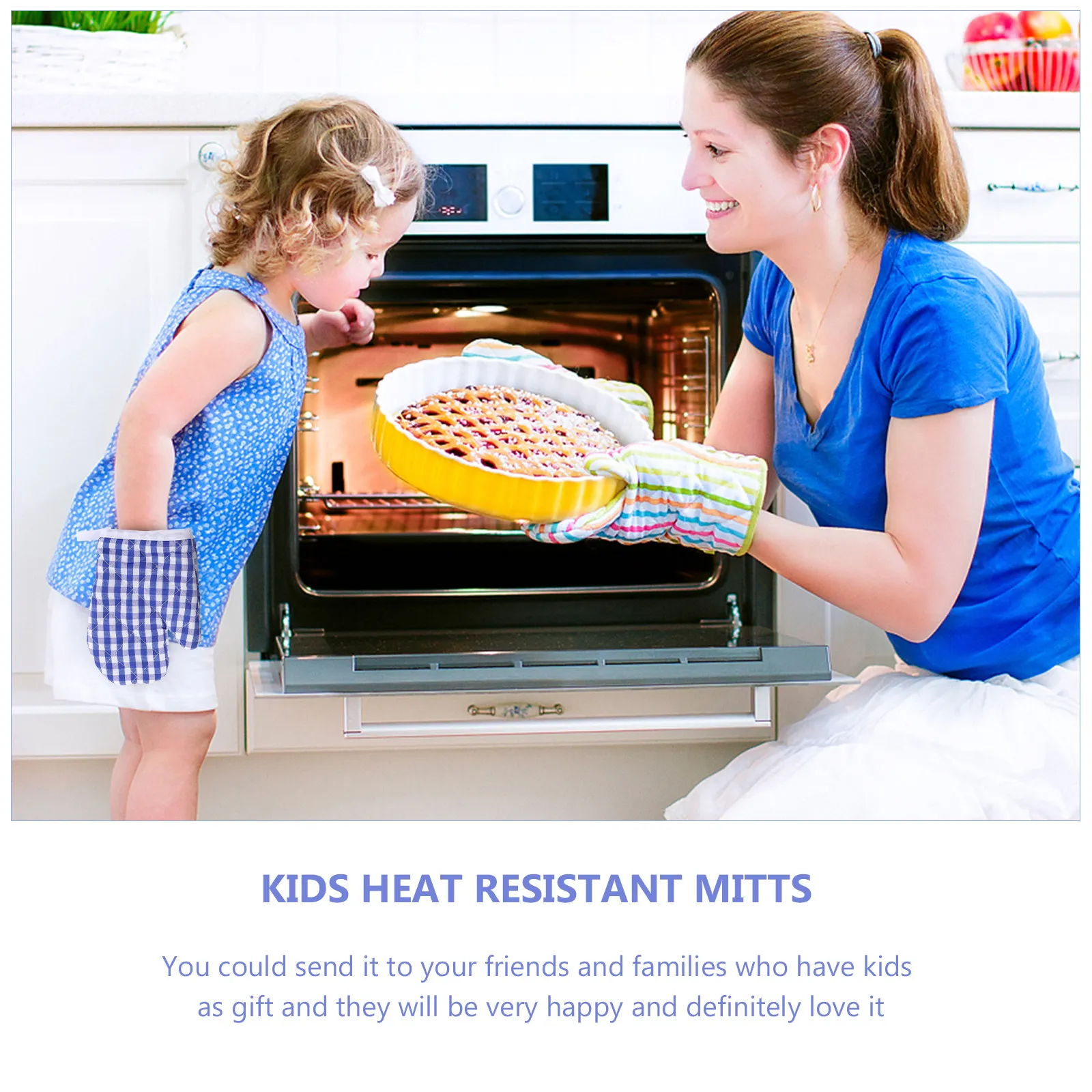 2Pcs Heat Insulation Oven Mitt - Baking Kitchen Kids review and price