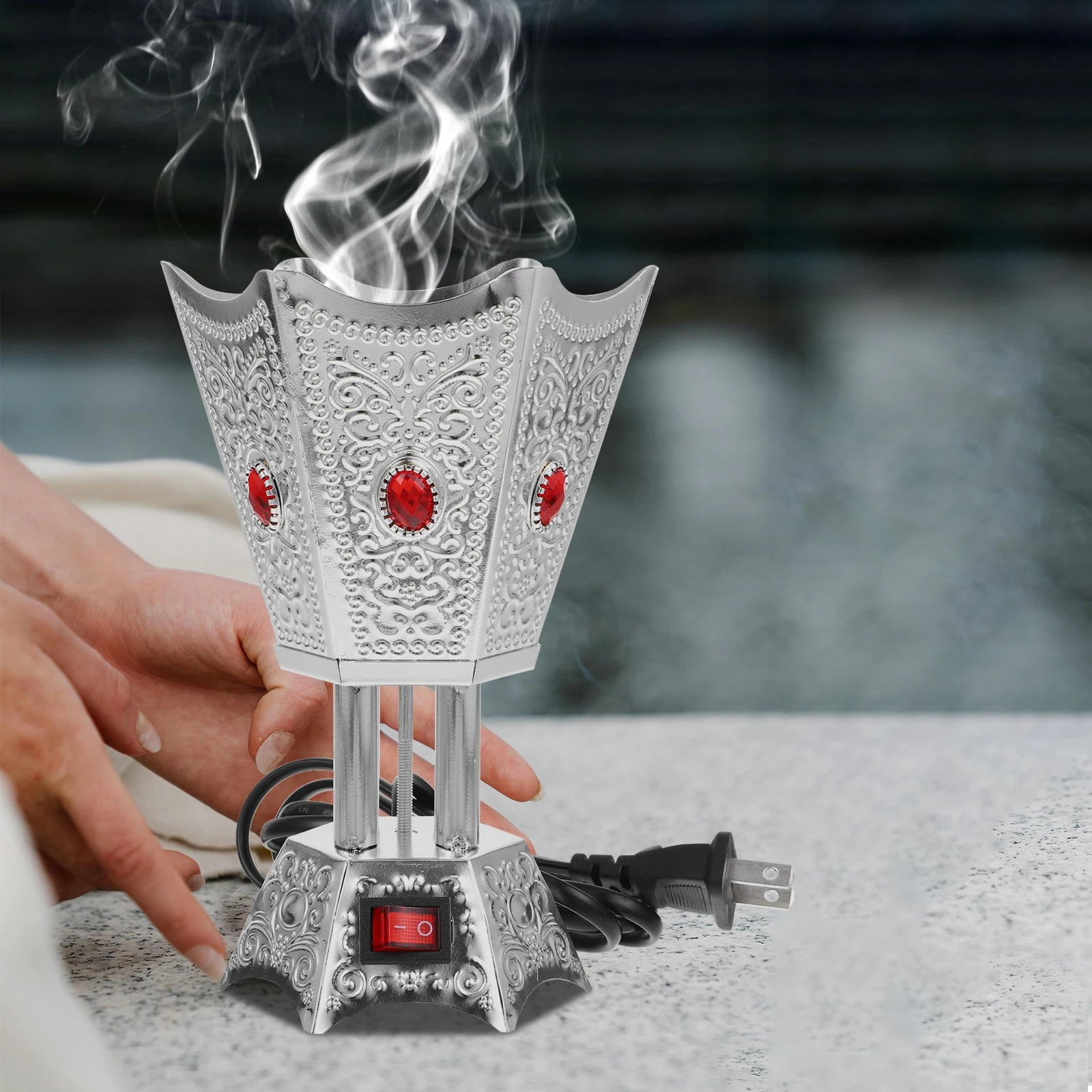 

Electrc Incense Burner Electric Censer Machine Bakhoor Plug Resin Burners for Electrical Insence Exceart