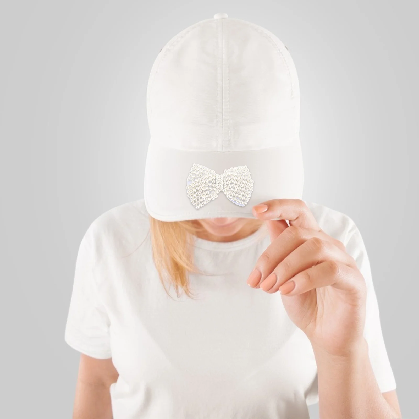 

2pcs Pearl Bow Applique Shoes Patches Sew On Clothing Accessories Garment Embellishment Diy Decorative Appliques For Hat Bag