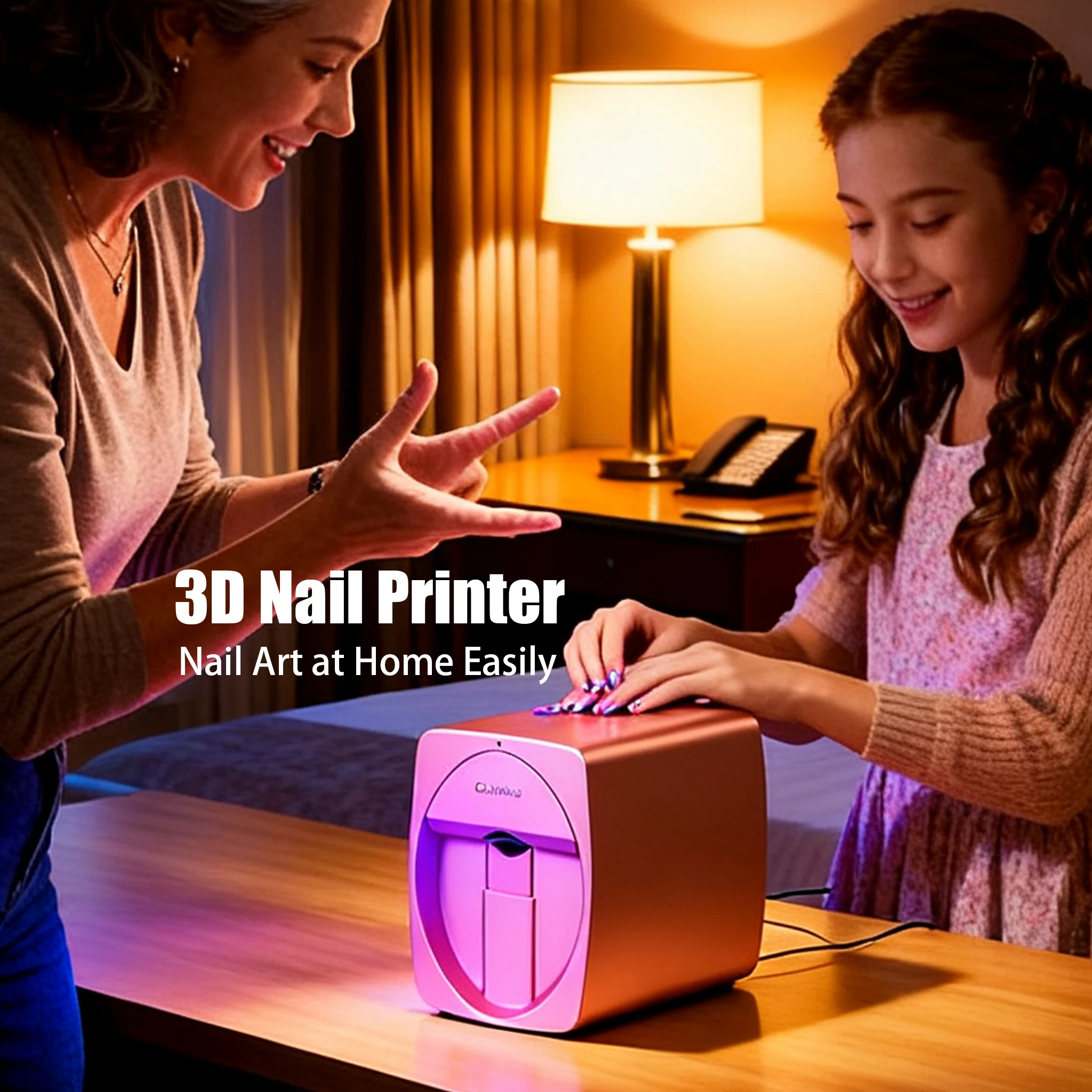 

Принтер для дизайна ногтей высокой четкости 2400 точек на дюйм: 3D-машина для ногтей с поддержкой Wi-Fi для бесконечных индивидуальных дизайнов своими руками. Салонное качество дома