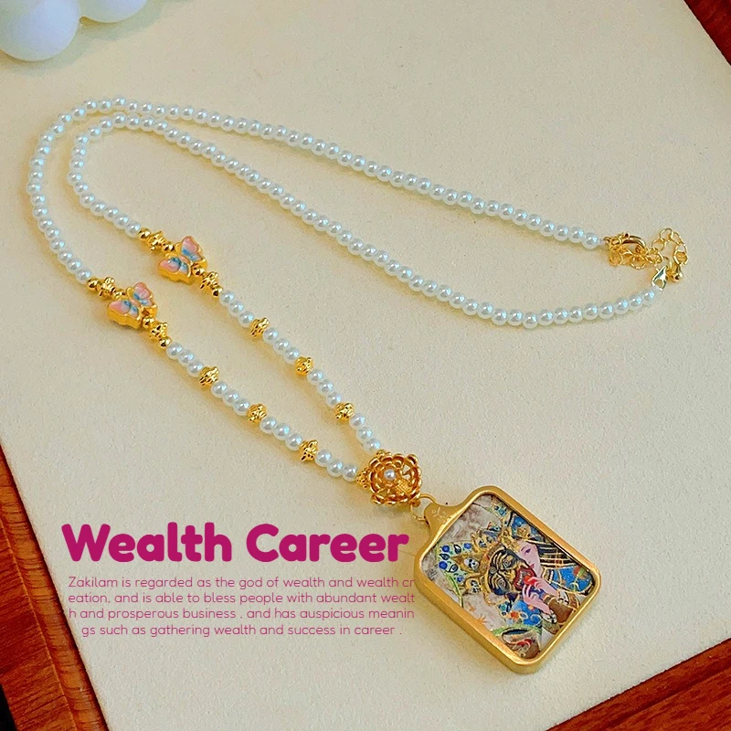 

Tangka Gawu Box Подвеска/Тибетский Стиль Zakiram Бирюзовый Кулон Из Бисера Ожерелье Подвесные Украшения Исцеление Багатство и Карьера Подарок