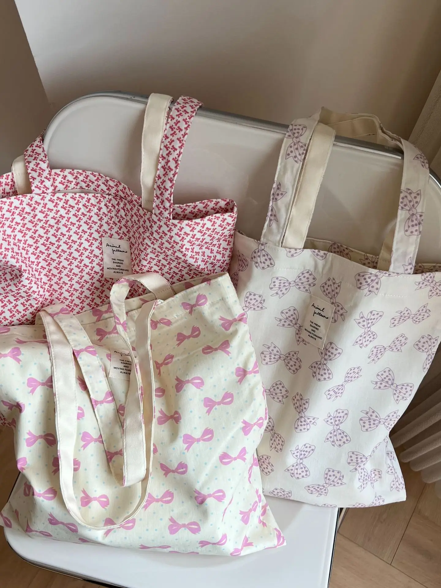 coreano-sle-rosa-arco-menina-unico-oulder-saco-de-lona-sacola-fre-commute-grande-capacidade-saco-de-pano-para-estudantes-fem