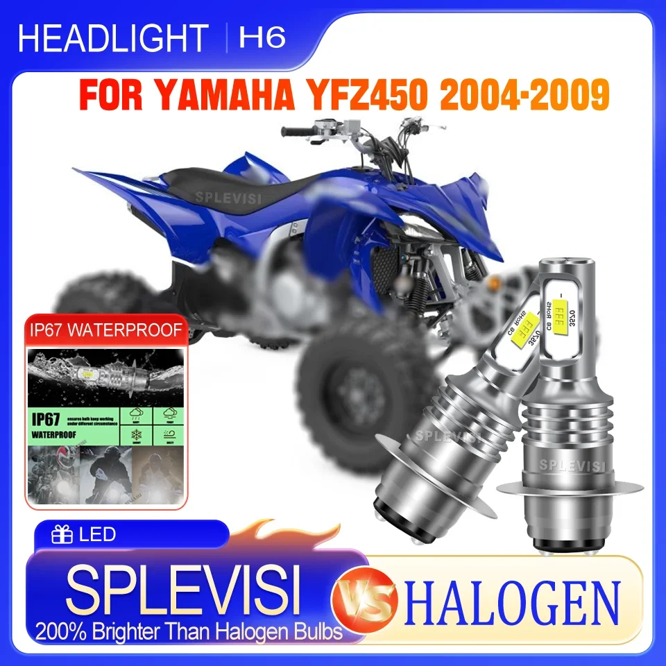 

LED 4000LM/bulb Bright Beam Quick Setup Safe Night Driving motorcycle Headlight For Yamaha YFZ450 2004 2005 2006 2007 2008 2009